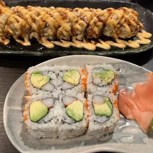 California roll and the Longhorn roll