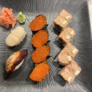 sushi, sashimi, sushi and sashimi, food