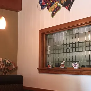 Inside the restaurant.