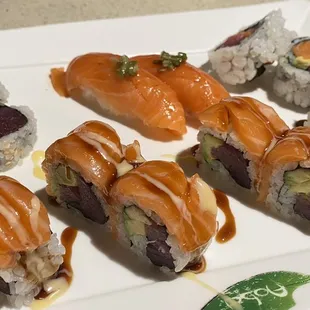 Hawaii roll, Fiji Fuji Roll, Salmon Sushi