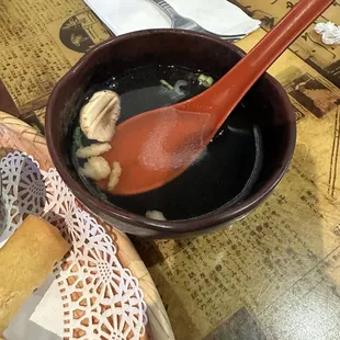 Clear soup