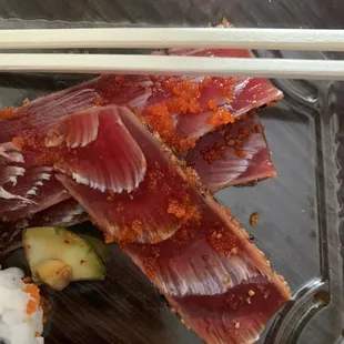 I&apos;m not a tuna expert but wtf is the white stuff and why sell it if it&apos;s not chewable!!!!