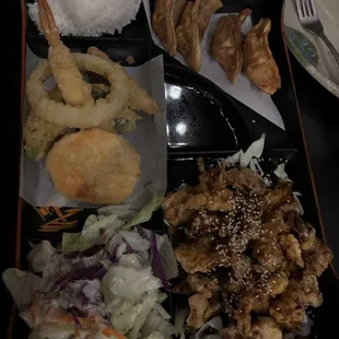 3 item bento dinner comes with miso soup as well. Yum! $18.95, not a bad price at all.