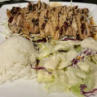 07.27.24 Single Entree - Chicken Teriyaki (served with soup, salad and rice)