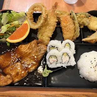 Salmon bento combination