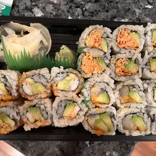 Mexico Roll, Spicy Scallop Roll, and Spicy California Roll they kind of all tasted the same :)