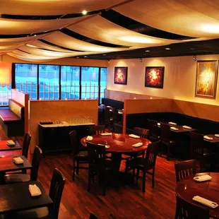 interior, sushi and sashimi