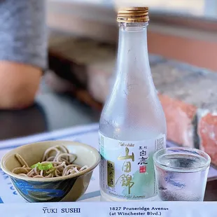 Complimentary Cold Soba App &amp; Hakushika Junmai (300 ml - $13.50)