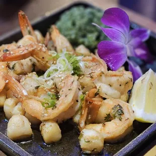 Chef Special: butter scallops and shrimp