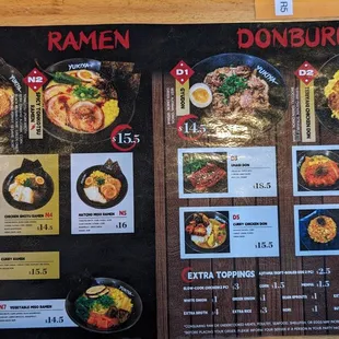 Food menu