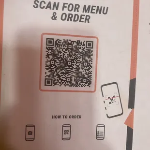 scan for
menu order thanks