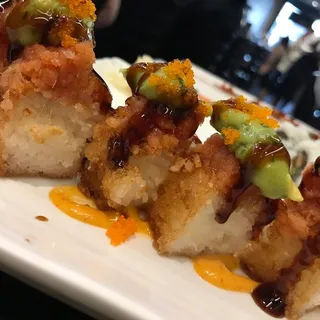 Spicy Salmon Rice Cake