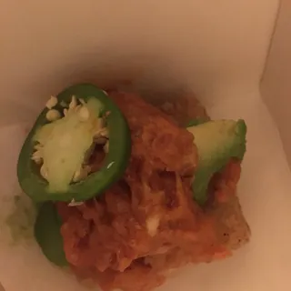 Spicy Salmon Rice Cake