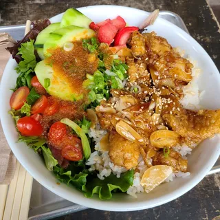 BBQ Catfish Rice Bowl