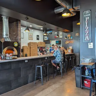 Seating at bar in restaurant