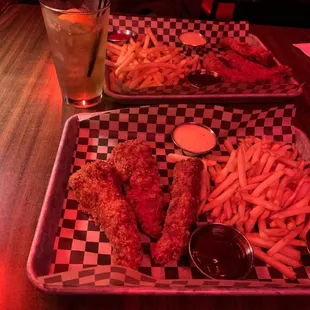 chicken tenders and a long island