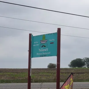 a sign for a restaurant