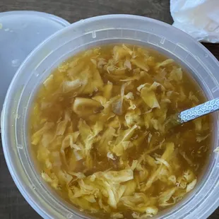 They said chicken broth but it's pork.