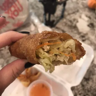 Egg rolls are delicious