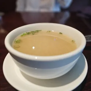 Miso soup was simple,  elegant, and hit the spot