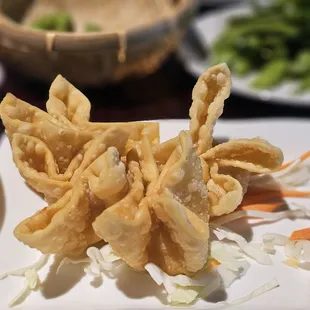Crab rangoons were crunchy, warm, and yummy