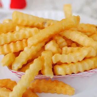 a plate of french fries