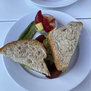 Grilled Chicken Club w/side of fruit