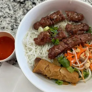 Vermicelli with Nem (Vietnamese Pork Sausage)