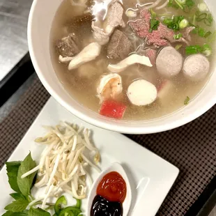 Surf and Turf Noodle Soup