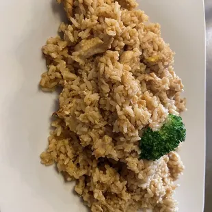 Chicken and sweet jasmine rice.