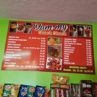 menu and prices