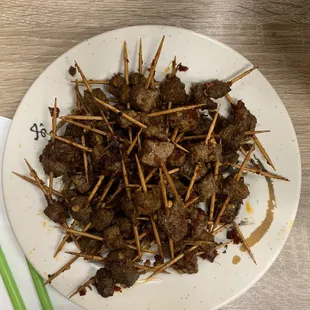 Spicy Toothpick Beef