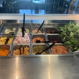 a variety of food items