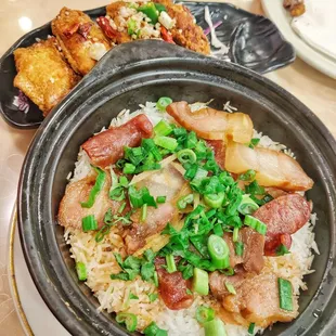 Cured meat clay pot rice