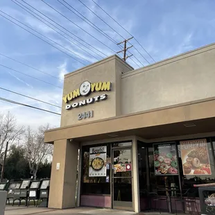 the front of the restaurant