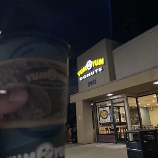 I love when the donut shop coffee is elite.