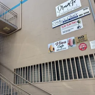 Stairs up to Yum Yum Pho