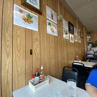 a woman sitting at a table