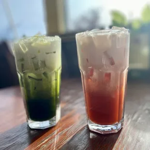 Thai green tea and Thai rose tea