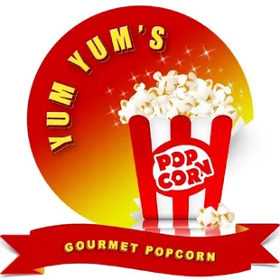 Yum Yum's Gourmet Popcorn Logo