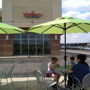 Enjoy your treat inside or outside on the patio.