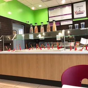 a view of the counter