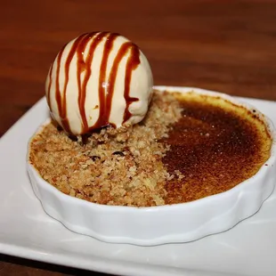 For dessert we had the Kaya Creme Brulee made with white pepper crumble and soy ice cream.