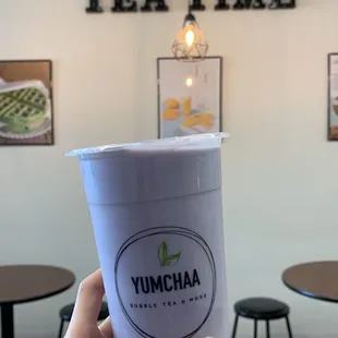 Tarp milk tea with egg pudding