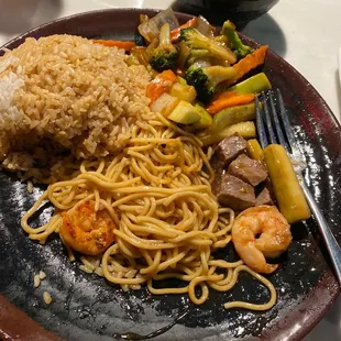 Steak and shrimp hibachi