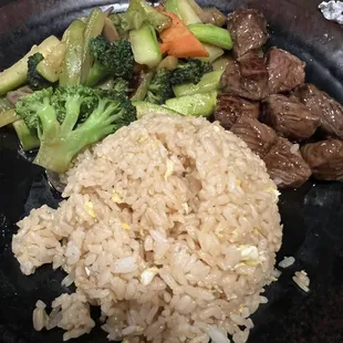 Kids menu steak such large portions for kids love it!