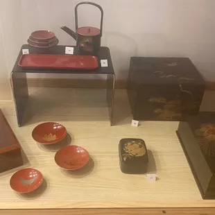 various items on display.