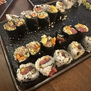 food, sushi, sashimi, sushi and sashimi