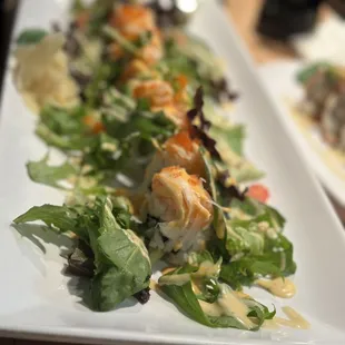 a plate of food on a table