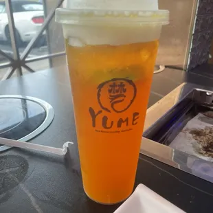 Sweet fizzy ice tea
